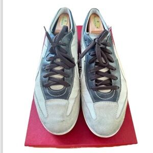 Salvatore Ferragamo Suede & Leather Sz 9 Lace Up Men Casual Shoes